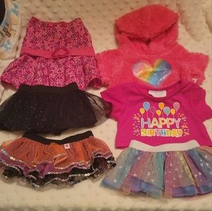 Build-A-Bear Workshop Pretty Pink and Tutus Clothes Skirts bundle